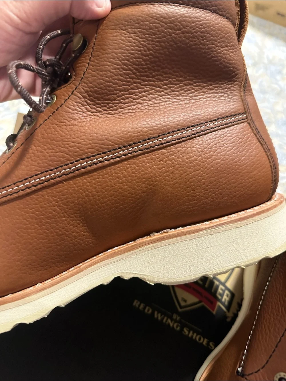 Irish Setter Men's Brown Leather Moc Toe Work Boots 7” wingshooter